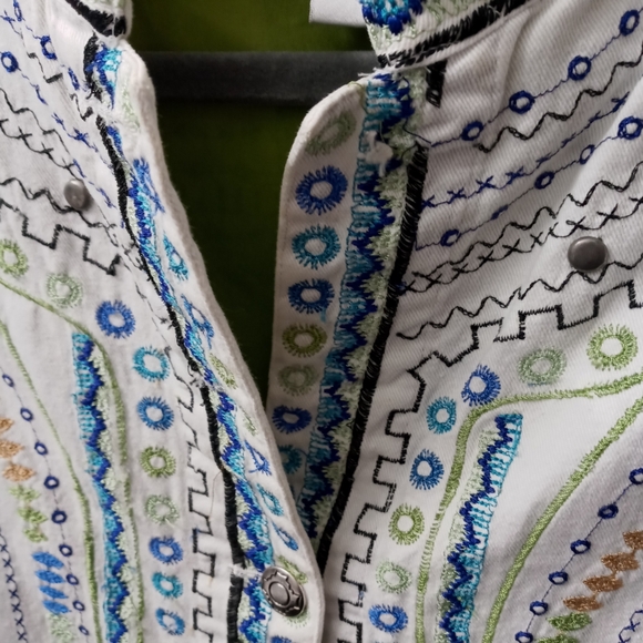 Chico's Multicolor Embroidered Jacket - Picture 3 of 4